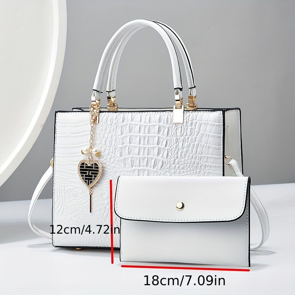 Stylish Love Womens Tote Bag with Clutch Purse