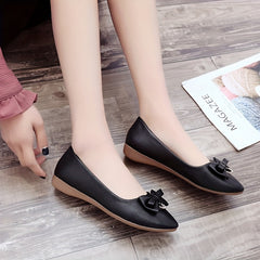 Women's Bow Knot Loafers Pointed Toe Slip On Flats