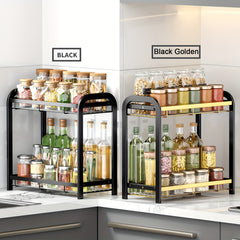 2 Tier Spice Rack Organizer for Cabinet and Countertop