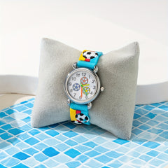 Kids Light Football Sports Quartz Watch