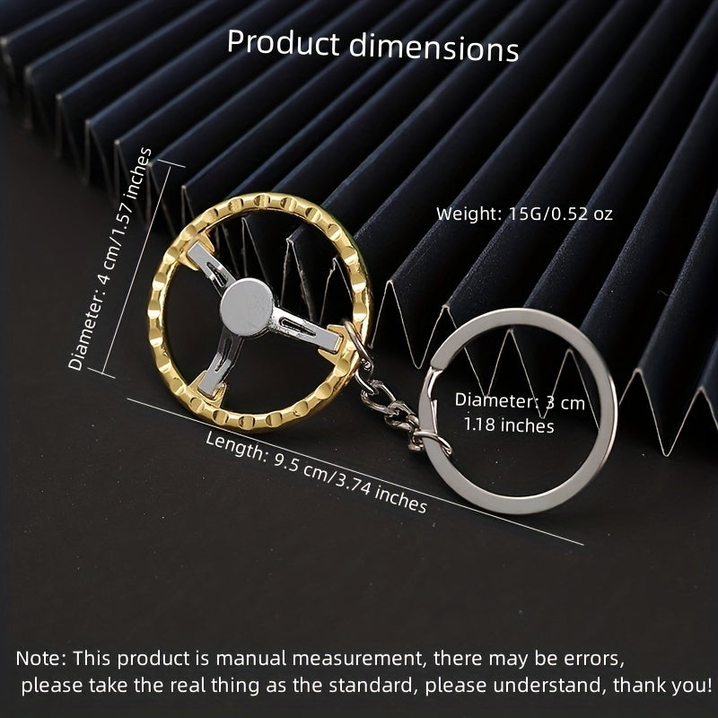 Mini Steering Wheel Keychain for Men Backpack Car Pendant