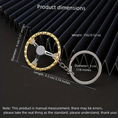 Mini Steering Wheel Keychain for Men Backpack Car Pendant