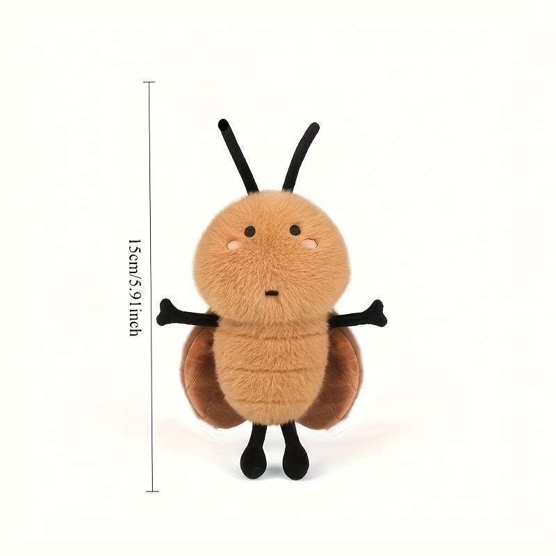 Plush Roach Dolls 2pcs Soft Brown Cockroach Decorations Fun Gift