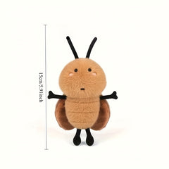 Plush Roach Dolls 2pcs Soft Brown Cockroach Decorations Fun Gift