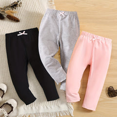 Infant Baby Girls Soft Leggings Solid Pants Kids Clothes