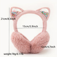 Festive Cat Ear Headphones Soft Faux Fur Ear Warmers