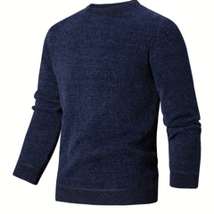 Men's Knitted Crew Neck Sweater for Fall Winter