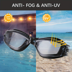 2 Pack Adult Swimming Goggles No Leaking Anti Fog UV Protection Swim Glasses