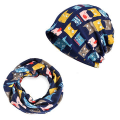 Cat Pattern Womens Beanie Hat Slouchy Turban Headwear Girls Her Valentines
