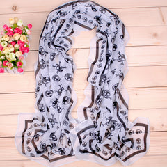 Boho Flower Print Chiffon Scarf Warm Shawl Sunscreen Hijab