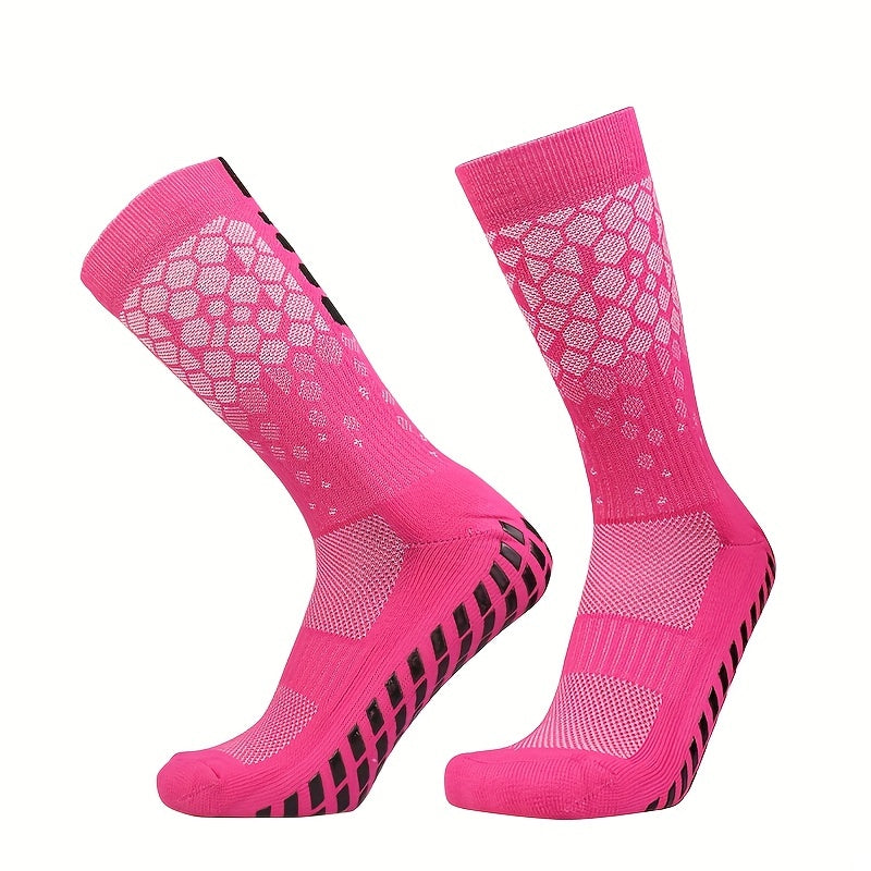 Non Slip Silicone Athletic Socks - Football Mid Calf Socks