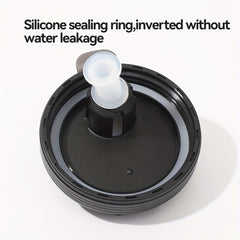 1pc 67.63oz 2000ml Silicone Foldable Water Bottle With Straw