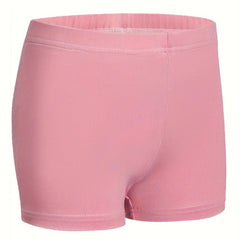 Girls Stretchy Solid Dance Shorts Gymnastics Practice Performance