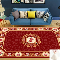 Boho Anti Fatigue Kitchen Rugs Red Vintage Absorbent Non Slip
