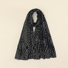 Hot Stamping Shawl Thin Breathable Scarf Retro Solid Travel Casual Hijab