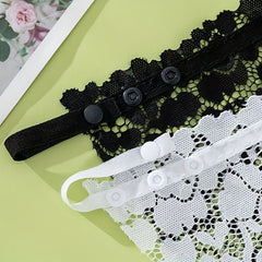 3pcs Floral Lace Chest Cover Anti Peep Shield Pads Lingerie Accessories