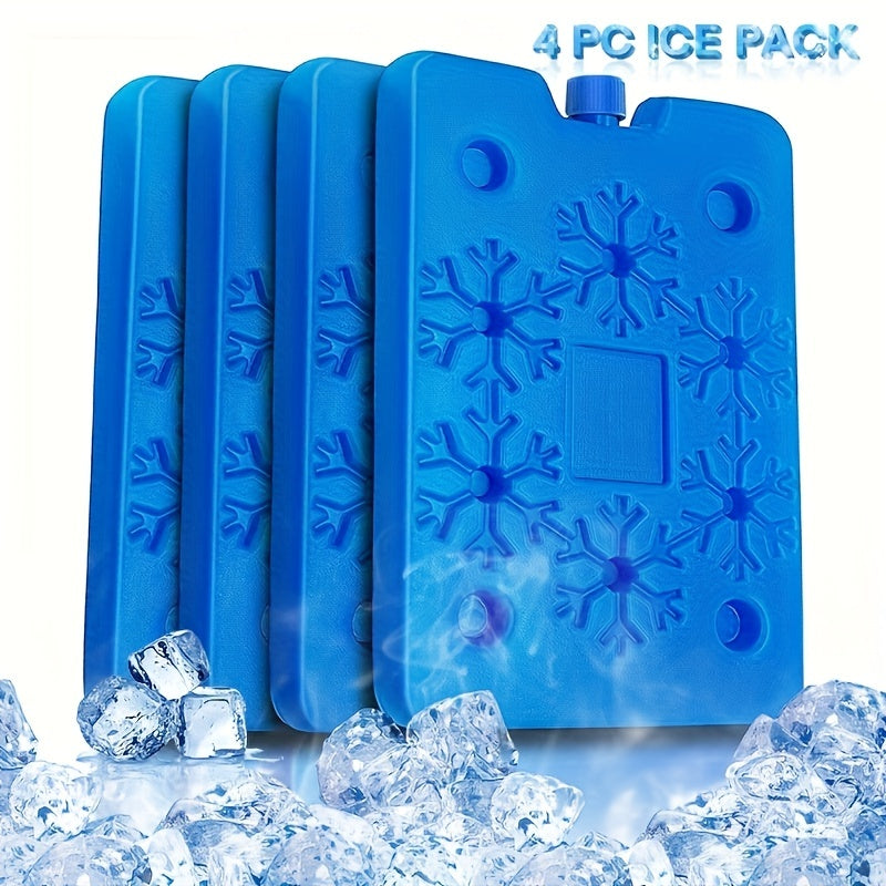 4pcs Ice Packs For Lunch Box Reusable Slim Freezer Packs Long Lasting