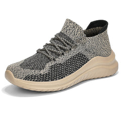 Men's Breathable Woven Sneakers - Lightweight Antislip Lace-Up