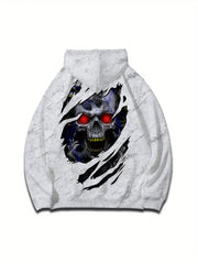 Men's Casual Skull Pattern 3D Print Hoodie Sweatshirt Outdoor Sports
