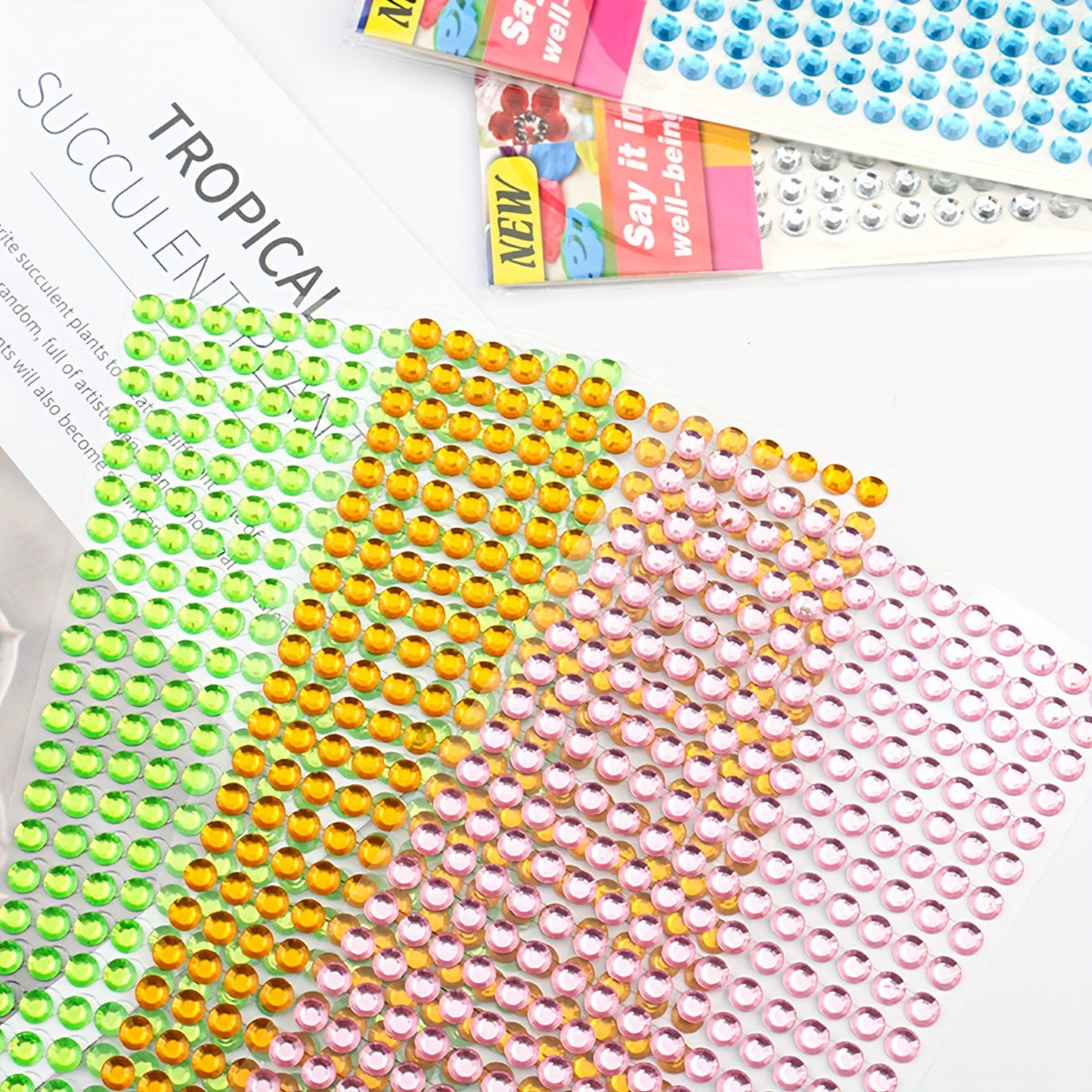 504 Decorative Diamond Stickers DIY Photo Album Acrylic Car Drill Stickers