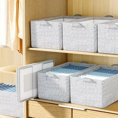 Large Storage Basket Non-woven Fabric Steel Frame Folding