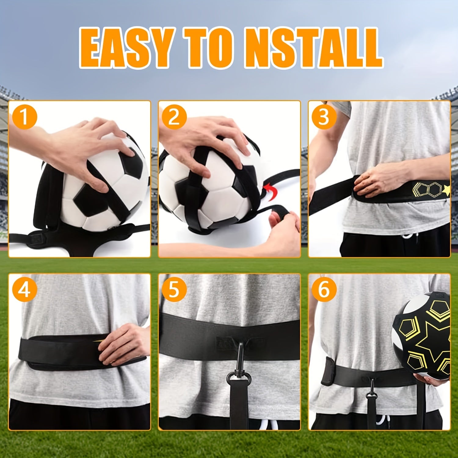 14pcs Football Training Set w/12 Marking Cones, 1 Ball Bag for Solo Training