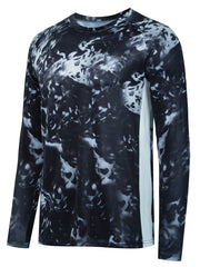 Men's Tie Dye Long Sleeve Motorcycle T-shirt Quick Drying Outdoor Top
