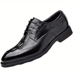 Men's Brogue Derby Shoes Lace up Front Textured Dress Shoes