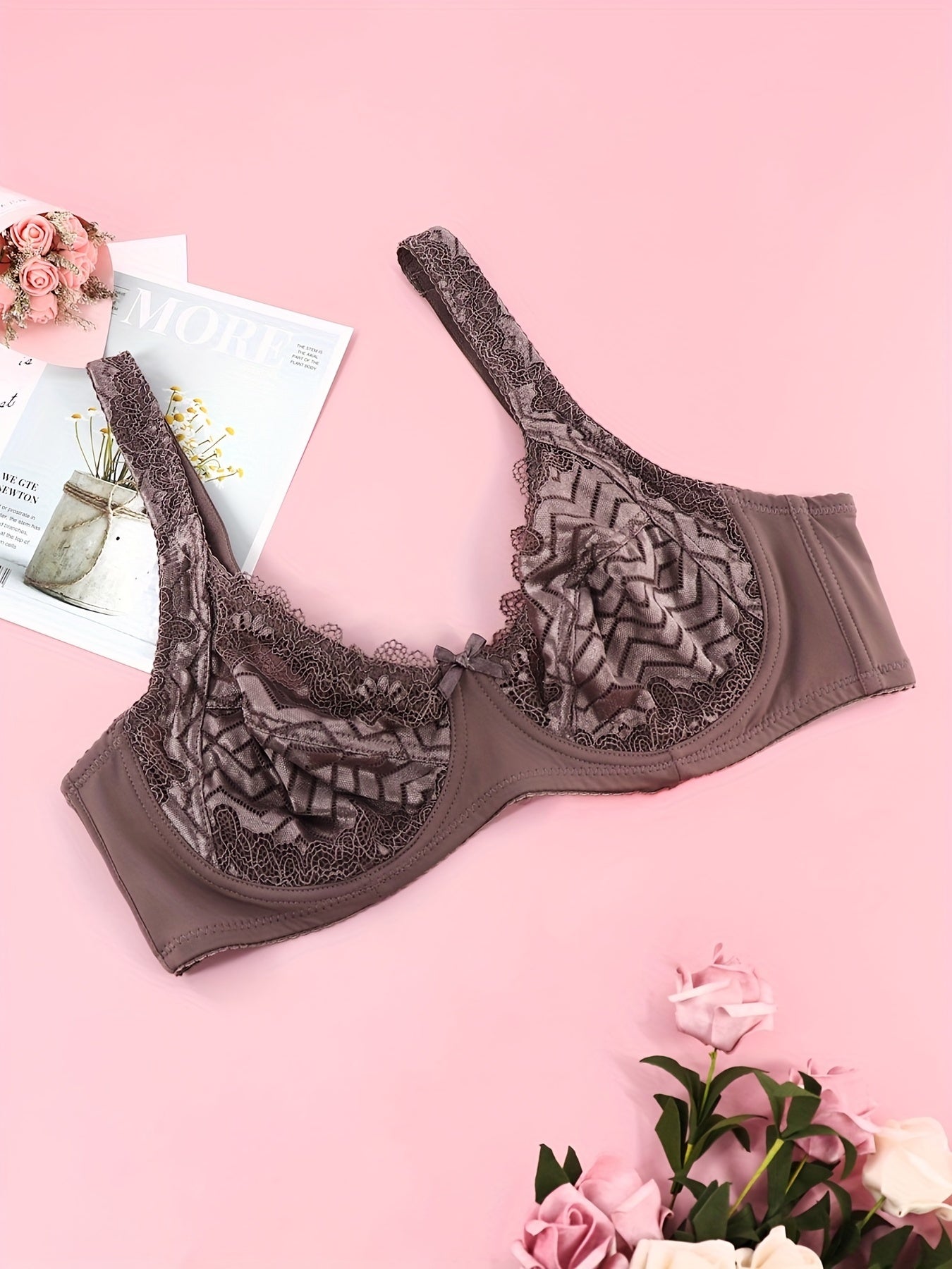 Women's Plus Lace Stretch Minimizer Bra