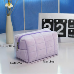 Large Capacity Portable Makeup Bag for Women Zippered Travel Toiletry Bag