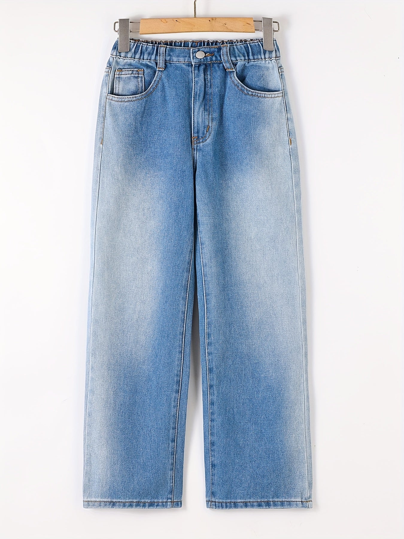 Girls Ombre High Waist Wide Leg Denim Pants