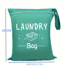 2pcs Large Travel Laundry Bag Wet Dry Washable Dirty Clothes Drawstring Bag