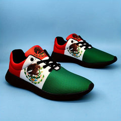 Mexican Flag Pattern Soft Sneakers Lightweight Running Shoes