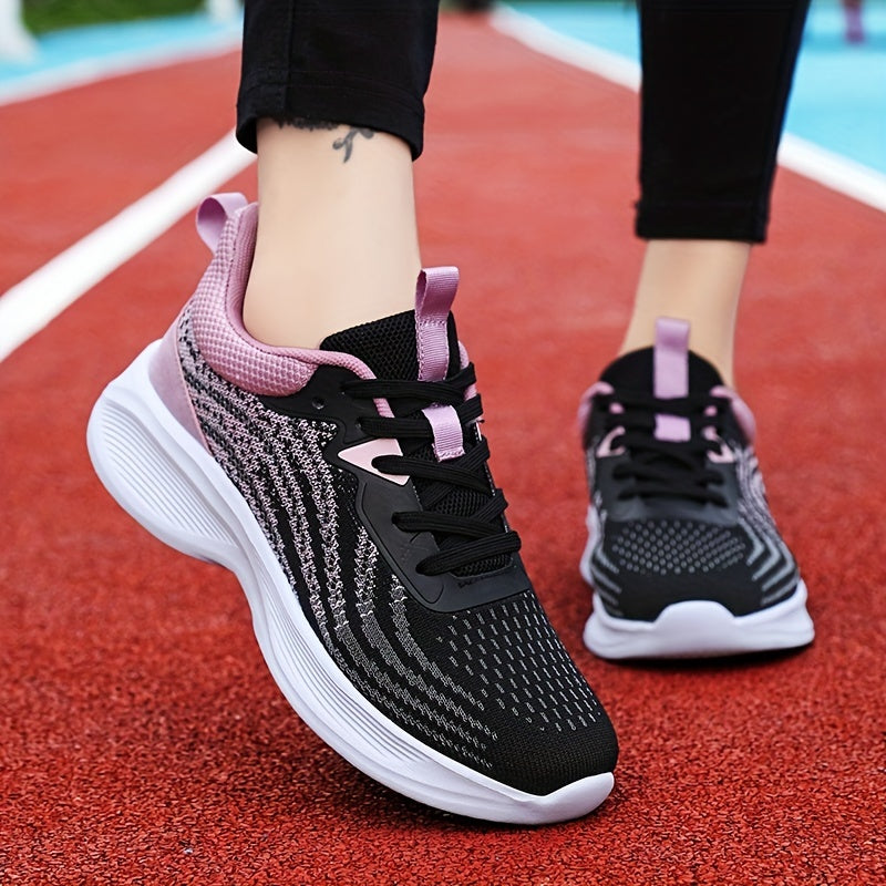 Ombre Soft Thick Sole Shock Absorption Woven Shoes