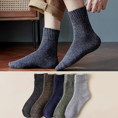 5 Pairs Outdoor Casual Warm Wool Socks for Men