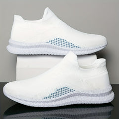 Men's Breathable Slip On Sock Shoes for Plus Size, Comfy Non Slip Sneakers