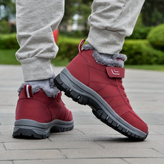 Fur Fleece Lined Snow Boots Waterproof Non Slip High Top Round Toe Shoes