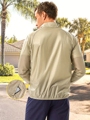 Men's Lightweight Zipper Jacket Sun Protection Sports Coat