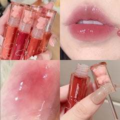 Little Bear Lip Glaze Gloss Jelly Lips Sparkling Light Dew Long Lasting