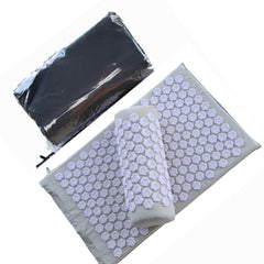 Acupressure Mat and Pillow Set for Back and Neck Relief with Storage Bag