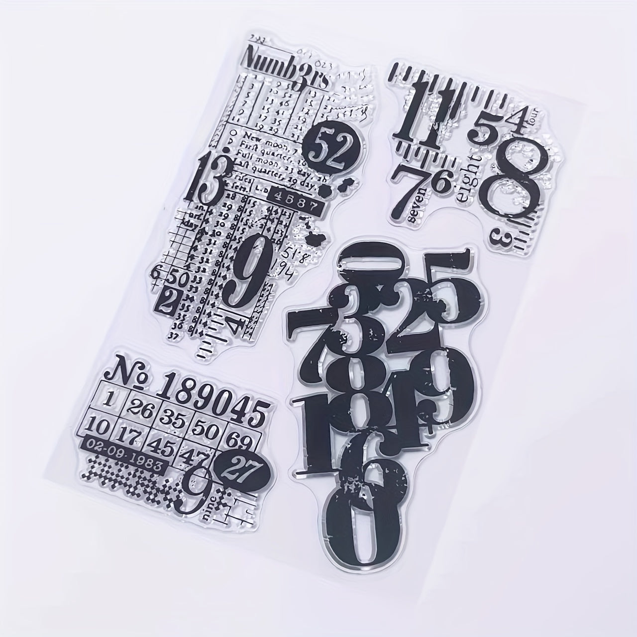 Numbers Stamps & Labels Clear Stamps DIY Crafts
