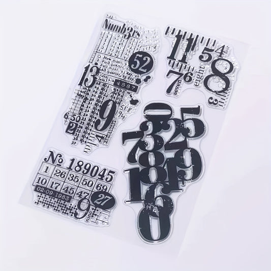 Numbers Stamps & Labels Clear Stamps DIY Crafts
