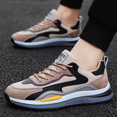 Men's Lace up Sneakers Comfortable Walking Shoes with Extra Grip