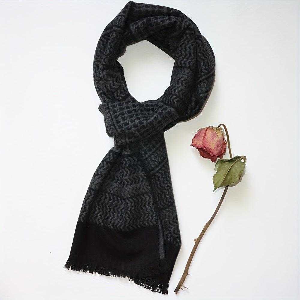 Soft Classic Scarf With Cashmere Feel & Special Pattern Neck Scarf