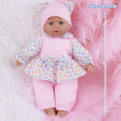 16" Reborn Baby Doll Soft Body Mixed Polyester Fiber Boys Girls Birthday