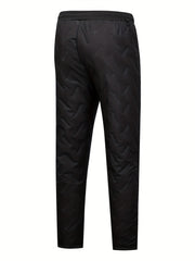 Men's Warm Plush Thick Pants Drawstring Casual Thermal Pants