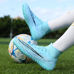 Men's High Top Turf Football Boots Anti-skid TF Soccer Cleats