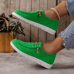 Solid Slip On Sneakers Lightweight Non-slip Sport Shoes