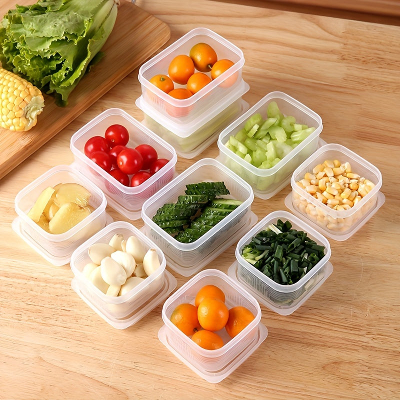 3pcs Plastic Refrigerator Storage Box Set with Lid