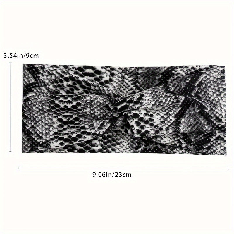 3pcs Animal Print Sports Sweatband Non Slip Headband for Running Yoga Fitness